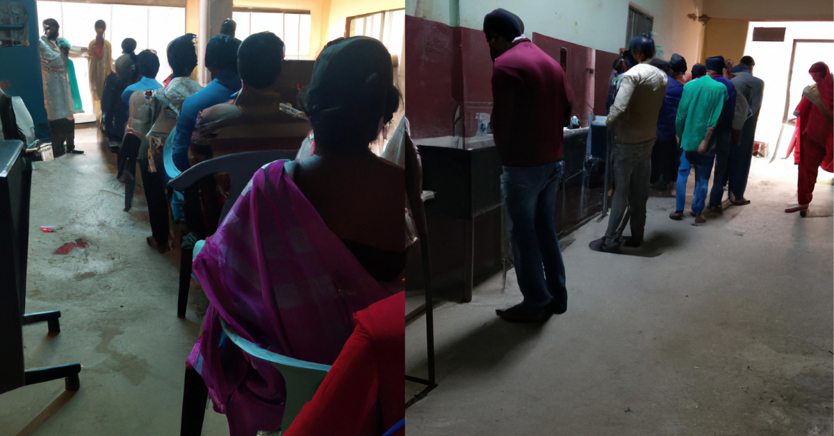 People in que to apply online voter id in india