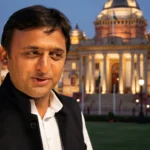 Akhilesh Yadav. Photo: Prateek Dubey / Wikimedia Commons (background composite)
