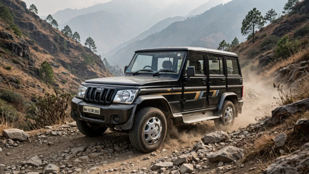 Mahindra Bolero Bold Edition on a mountain trail