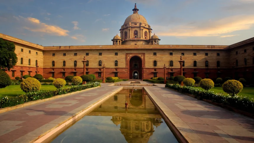 Central Secretariat building in New Delhi.