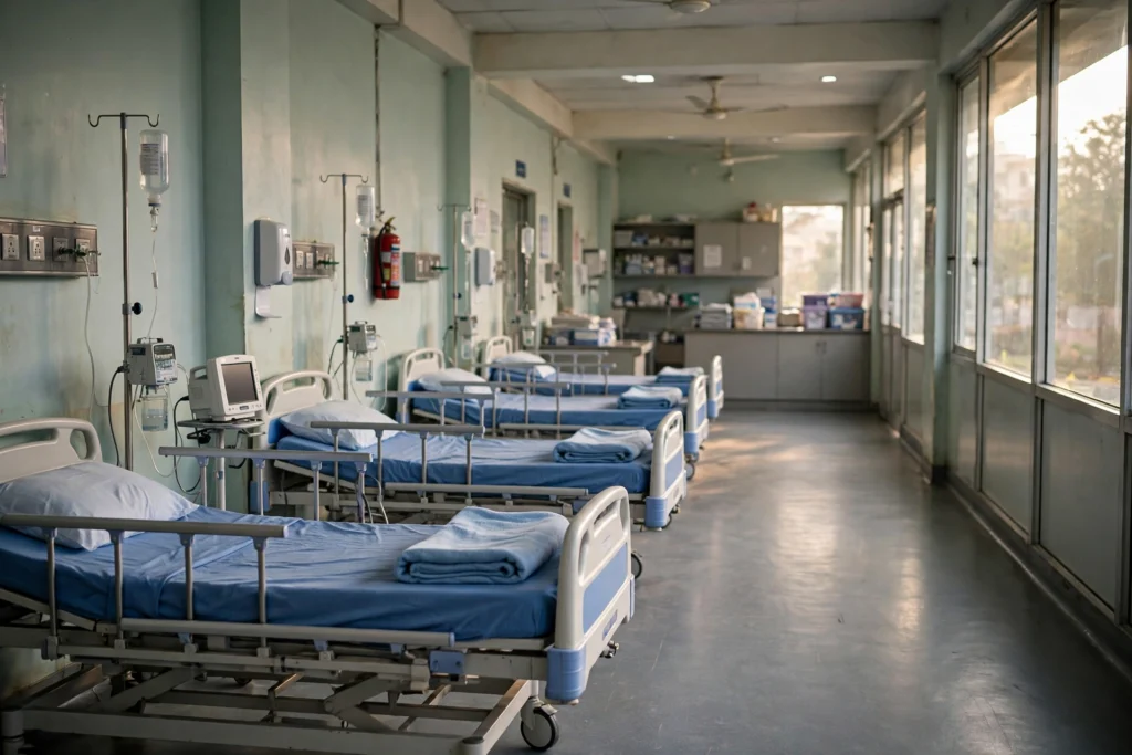 A children's hospital ward.