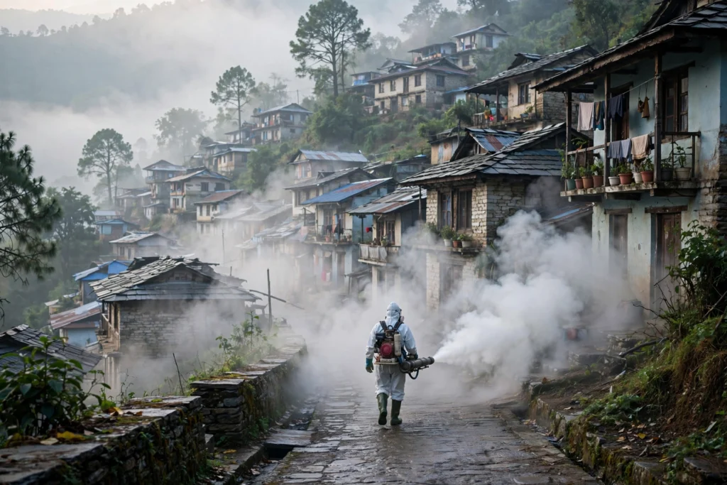 Fogging drive in Doda town amid dengue outbreak