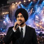 Diljit Dosanjh performing on a concert stage