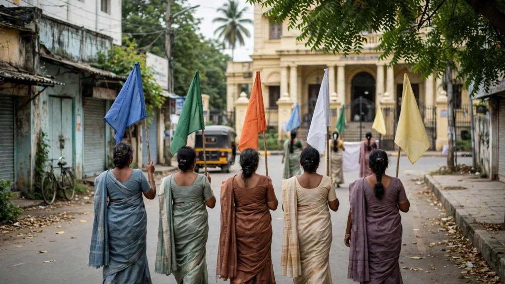 Women protesters in Tamil Nadu