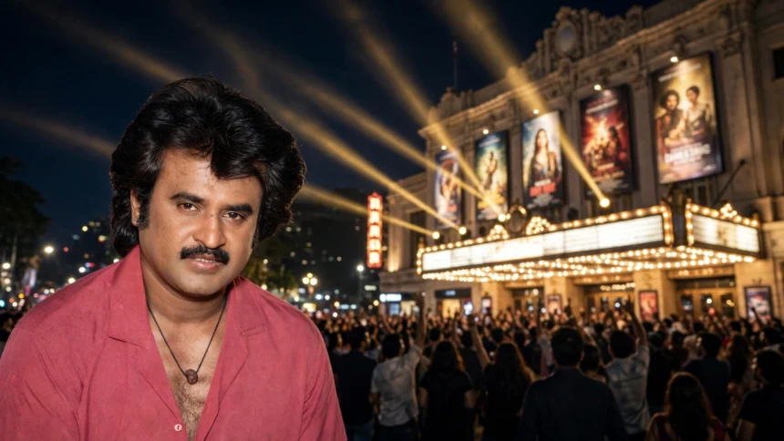 Rajinikanth in Jailer 2. Photo: Mperumal / Wikimedia Commons (background composite)
