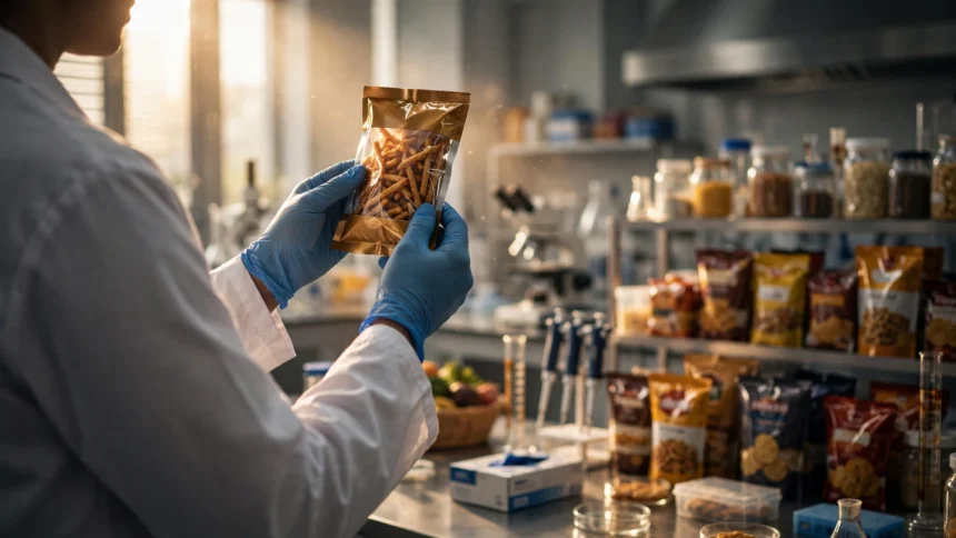 Representational image: food safety inspection of packaged food products