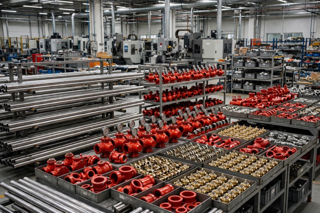 Fire protection equipment manufacturing floor
