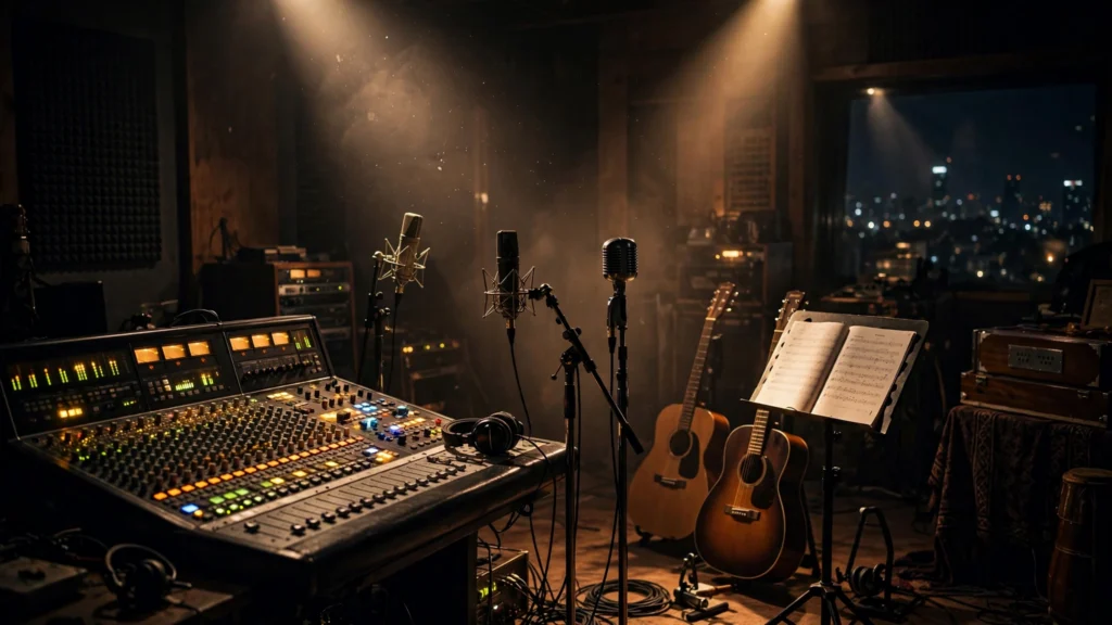 Inside a film recording studio. (Illustration: Informeia)