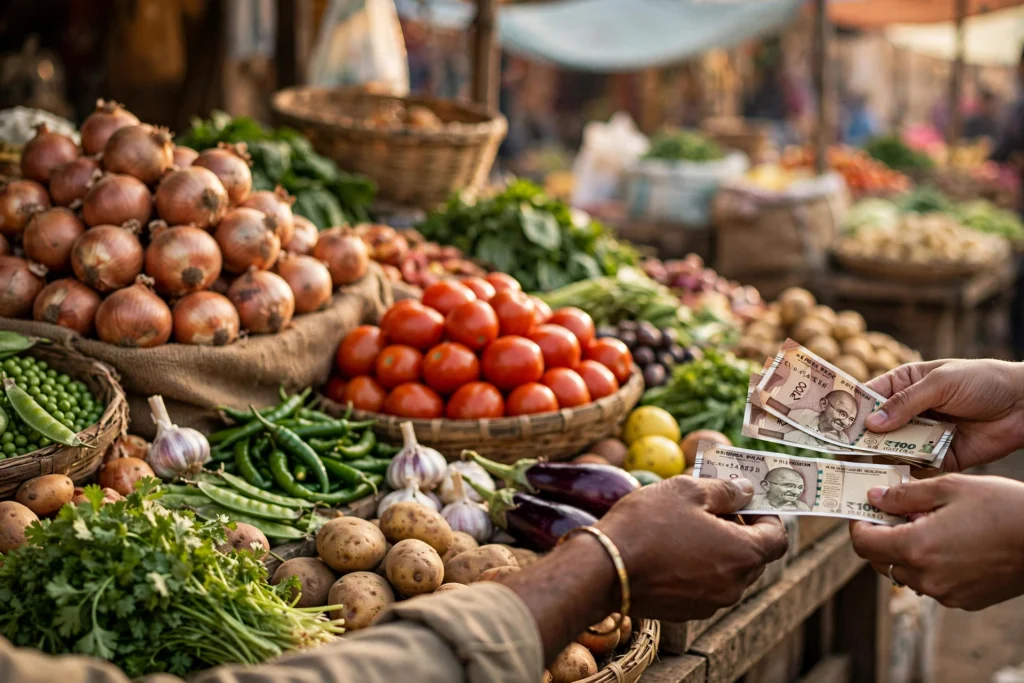 Vegetable market prices amid rupee exchange pressures