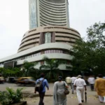 Bombay Stock Exchange building in Mumbai.