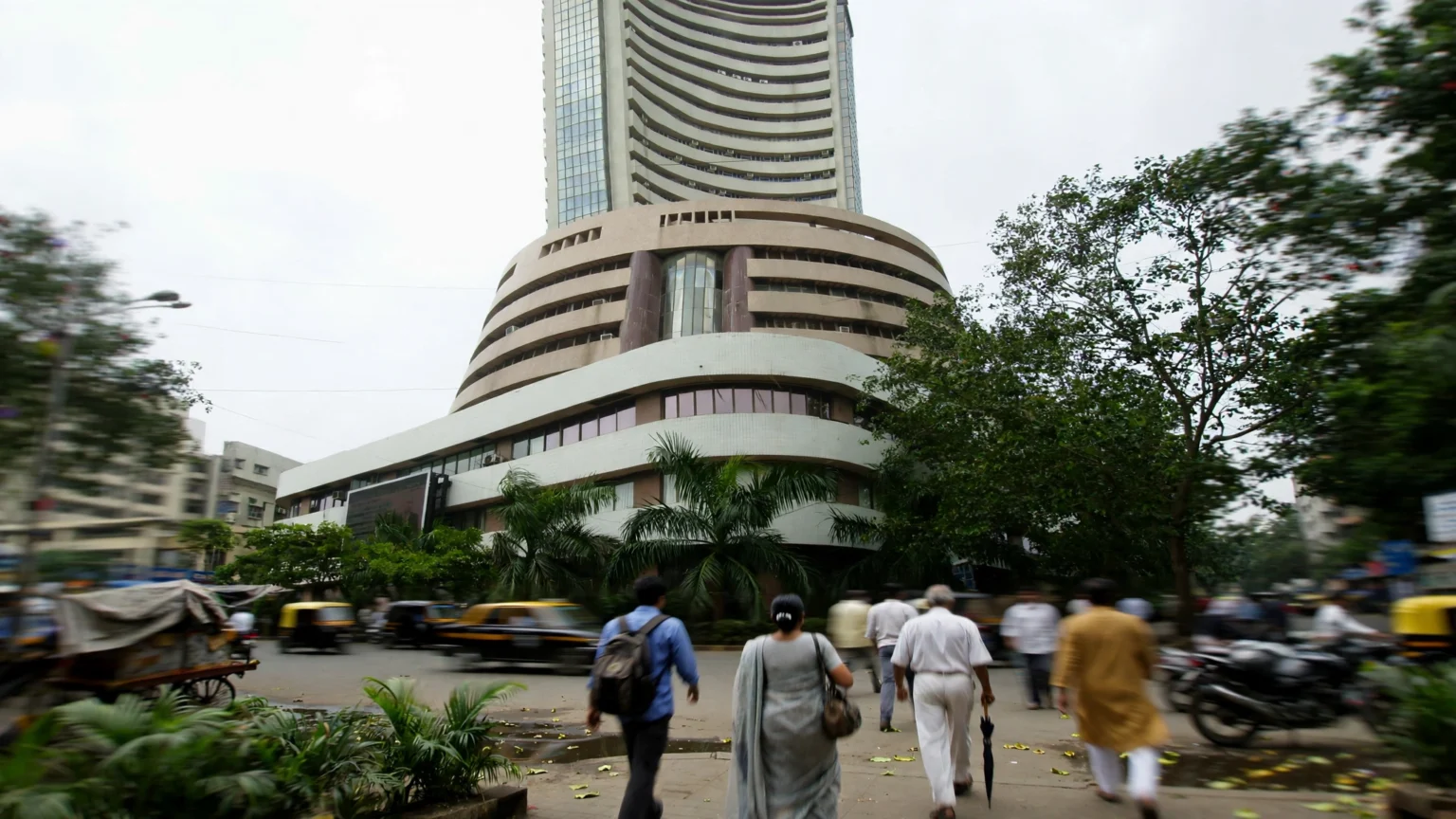 Bombay Stock Exchange building in Mumbai.