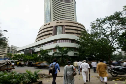 Bombay Stock Exchange building in Mumbai.