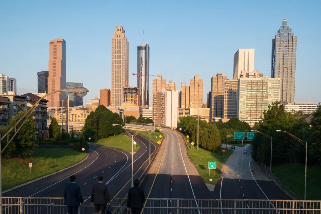 Downtown Atlanta skyline, where the G20 foreign ministers meeting will be held.