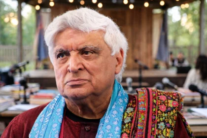 Javed Akhtar at a literary event.