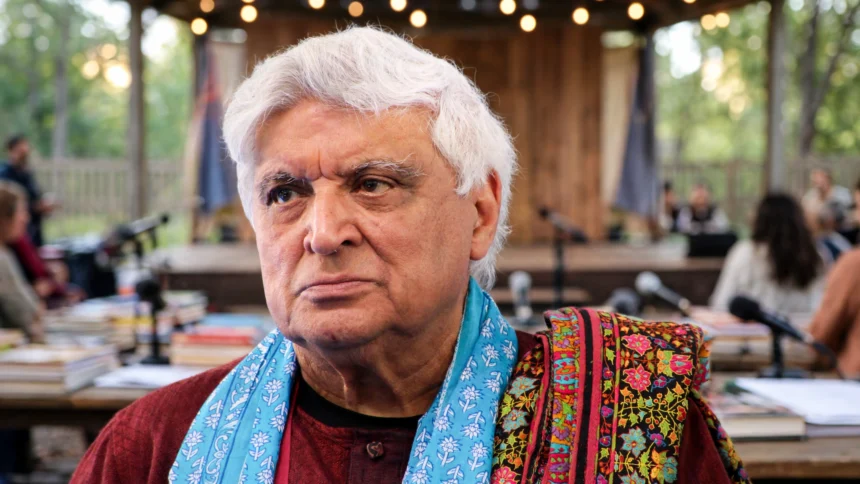 Javed Akhtar at a literary event.