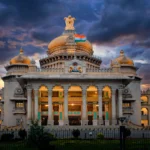 Vidhana Soudha in Bengaluru at dusk, seat of the Karnataka legislature