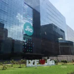 Jio headquarters building in Navi Mumbai, image generated from a real reference photo