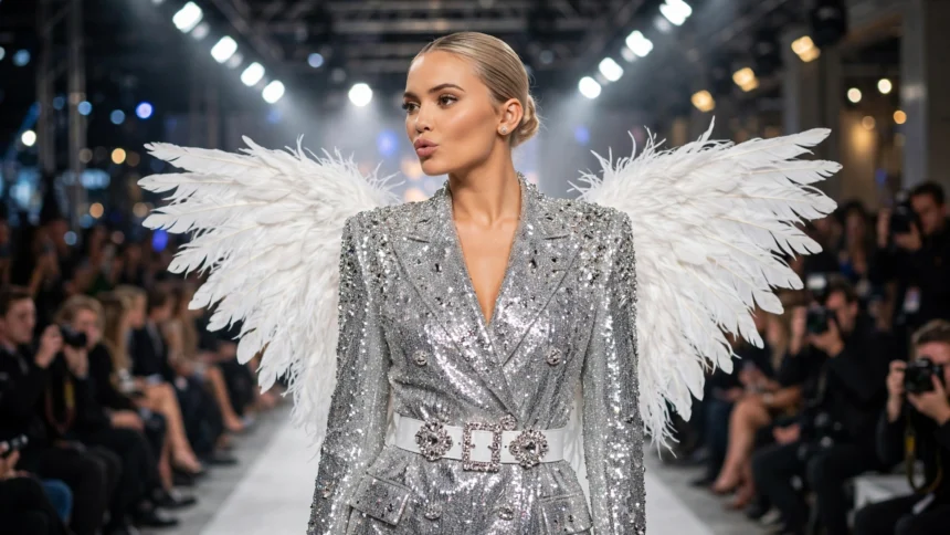 Kylie Jenner at the Victoria's Secret Fashion Show 2026 wearing the $50 million Fantasy Bra
