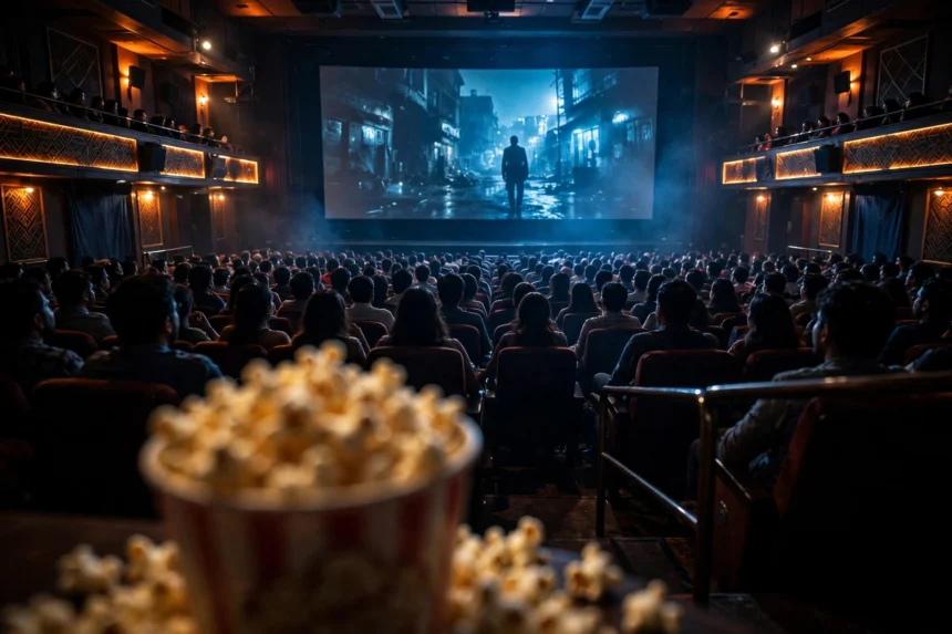 Packed movie theatre