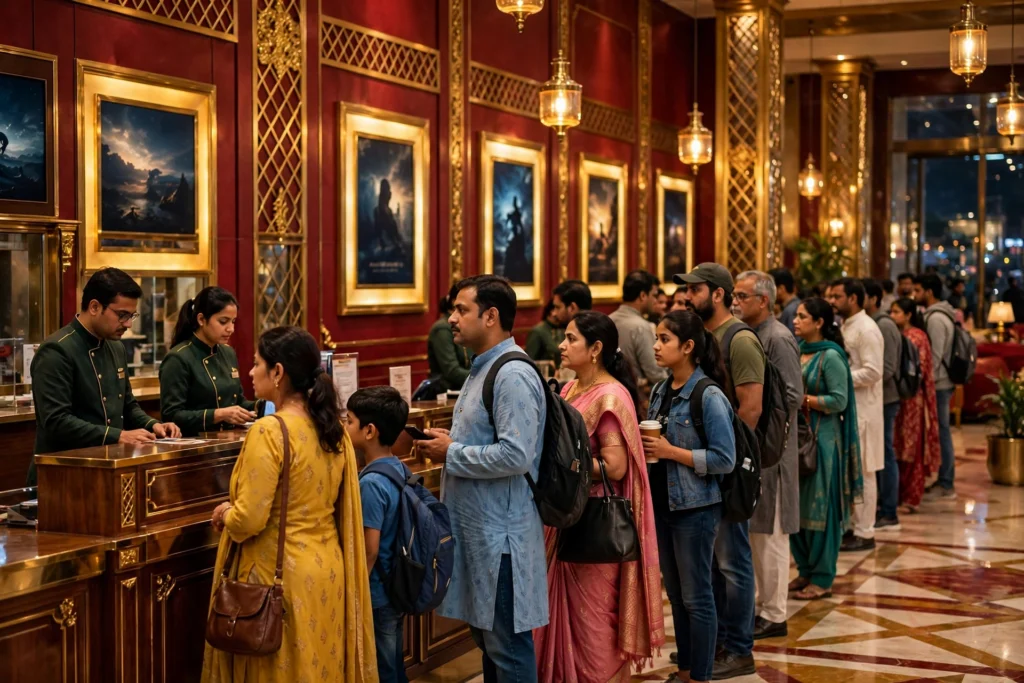 Multiplex box office queue