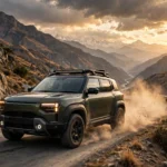 Renault Duster Hybrid SUV on a mountain highway