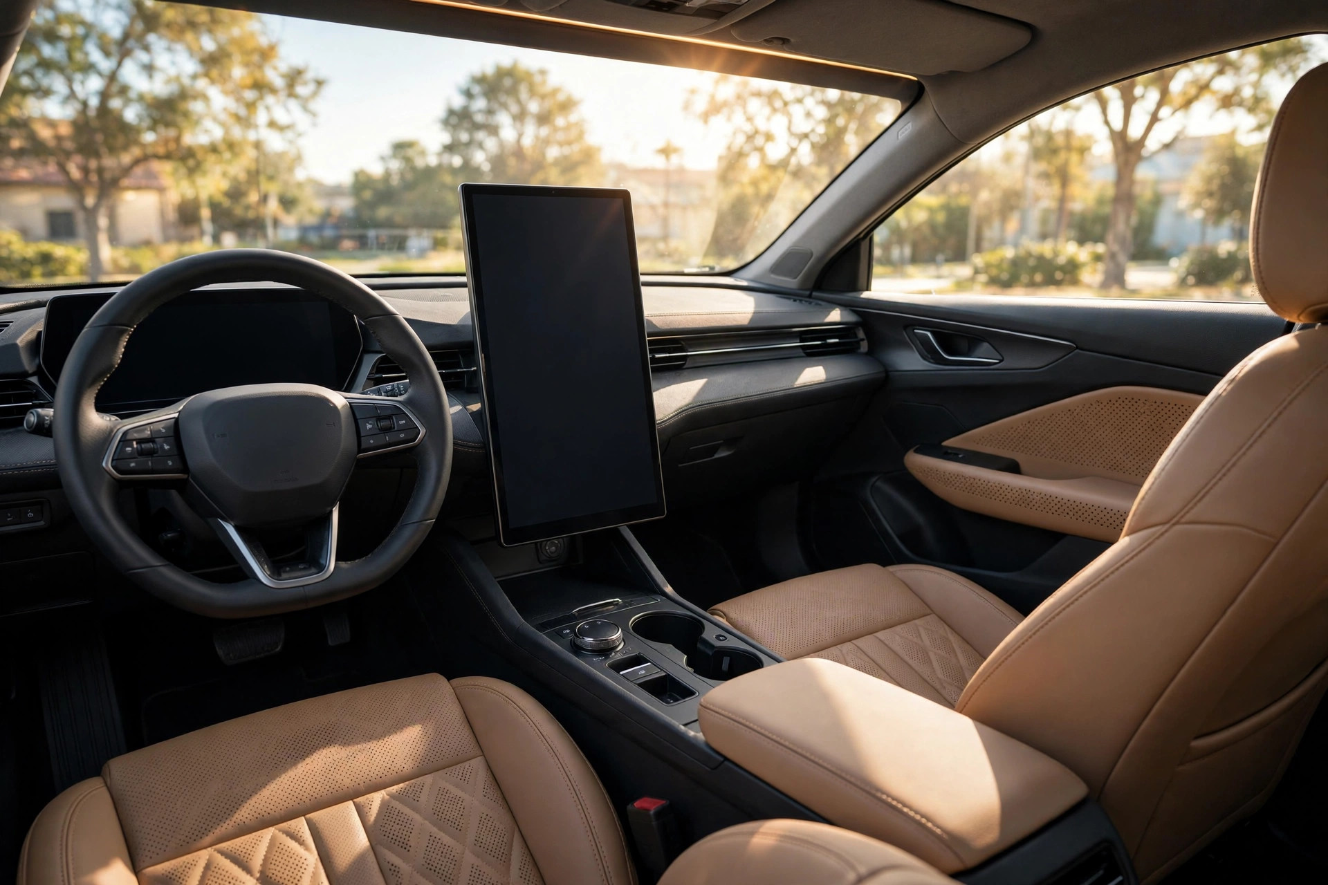 Toyota Glanza facelift interior with touchscreen infotainment