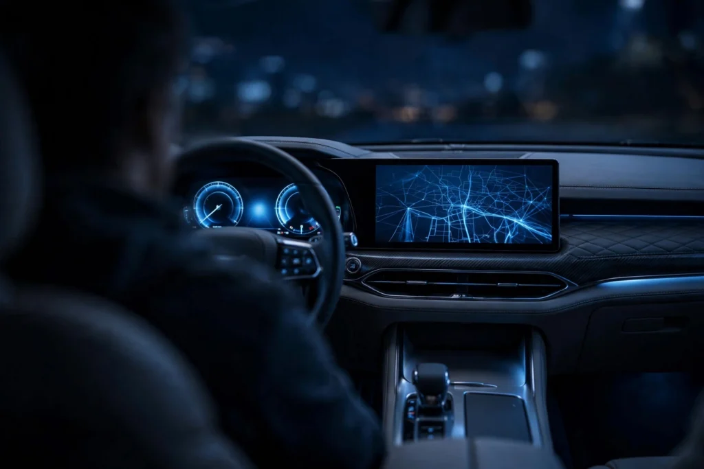 Renault Duster Hybrid cockpit with digital displays