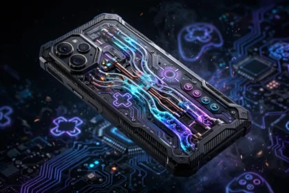 Gaming smartphone with RGB-lit liquid cooling system