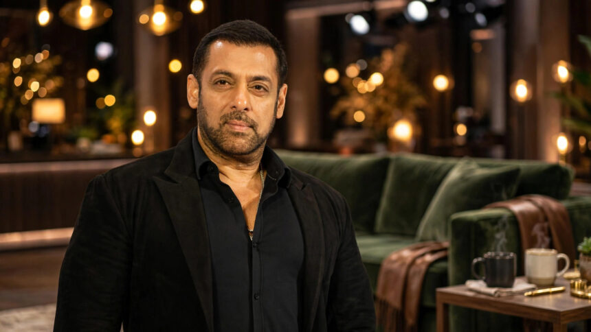 Salman Khan on Koffee With Karan Season 9. Photo: Bollywood Hungama / Wikimedia Commons (background composite)