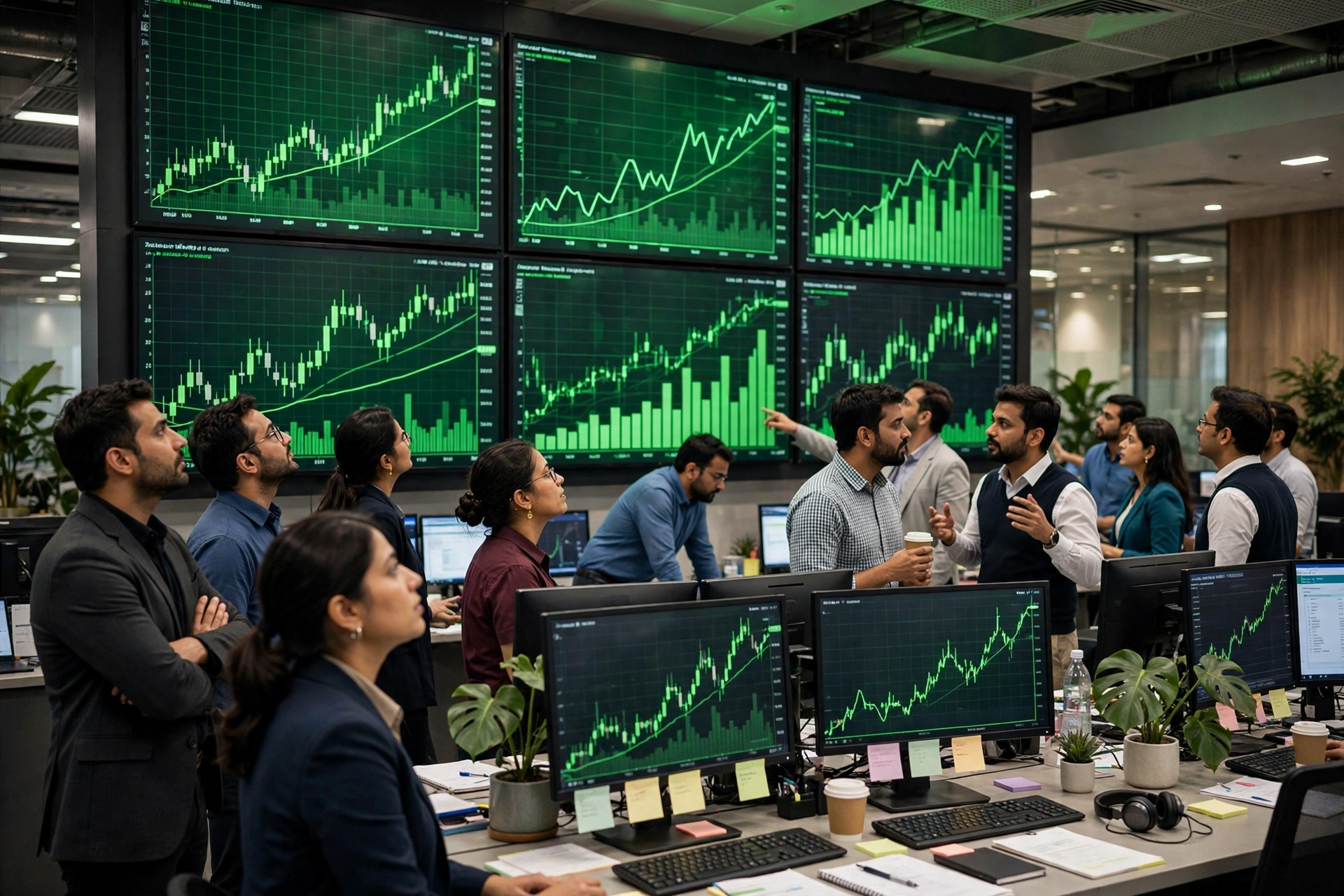 Stock trading floor