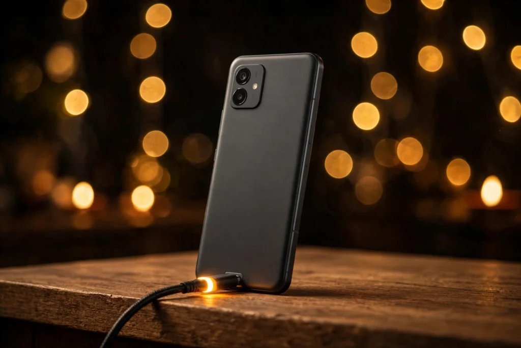 Smartphone with fast charging cable