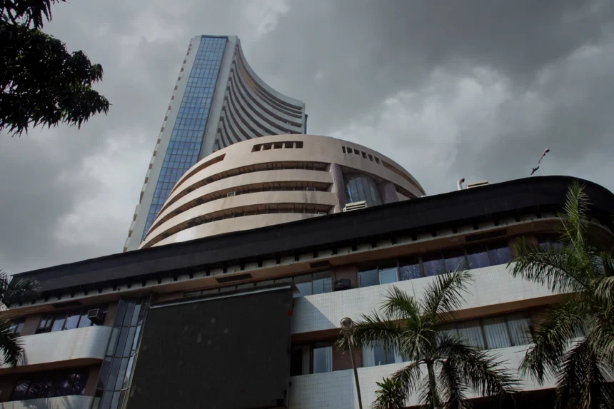 The Bombay Stock Exchange building at Dalal Street, Mumbai.