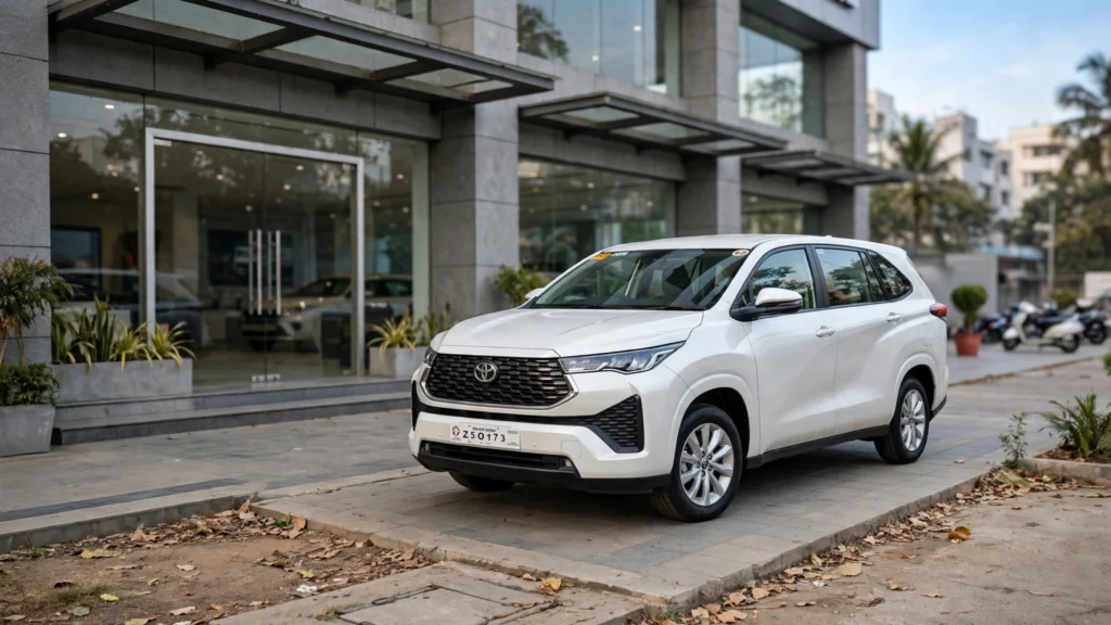 Toyota Innova Hycross (AI image grounded in a real reference photo)