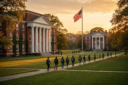 Indian students on a US university campus