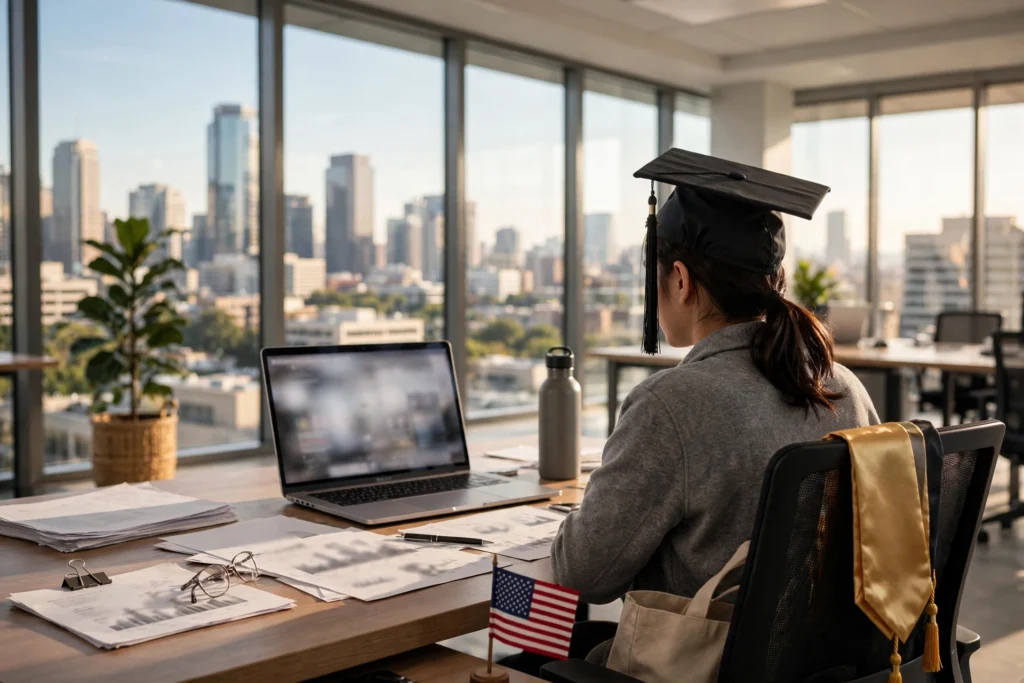 University students on a US campus