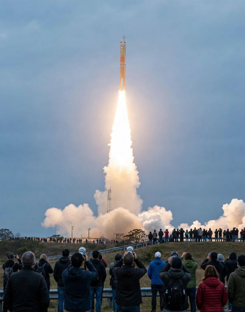 H3 rocket carrying JAXA's MMX mission lifting off from Tanegashima