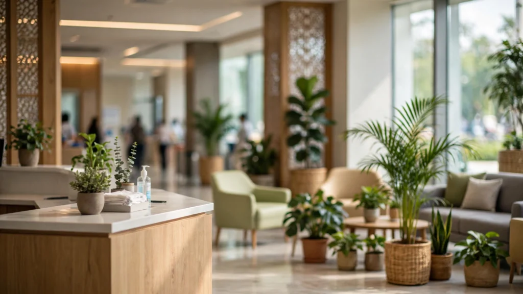 Modern multi-speciality hospital building in India