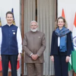 Prime Minister Narendra Modi with Hereditary Prince Alois and Hereditary Princess Sophie of Liechtenstein in New Delhi, February 20, 2026. Photo: Prime Minister's Office, Government of India, via Wikimedia Commons.