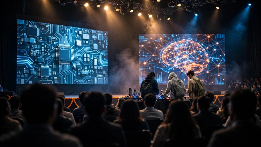 Four winning student teams on stage at Samsung Solve for Tomorrow 2026 Grand Finale