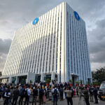 SBI headquarters in Mumbai. Photo: Digamber / Wikimedia Commons (background composite)