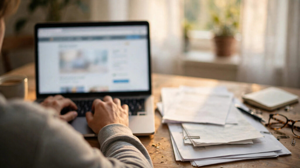 A candidate checks the SBI PO Mains result online