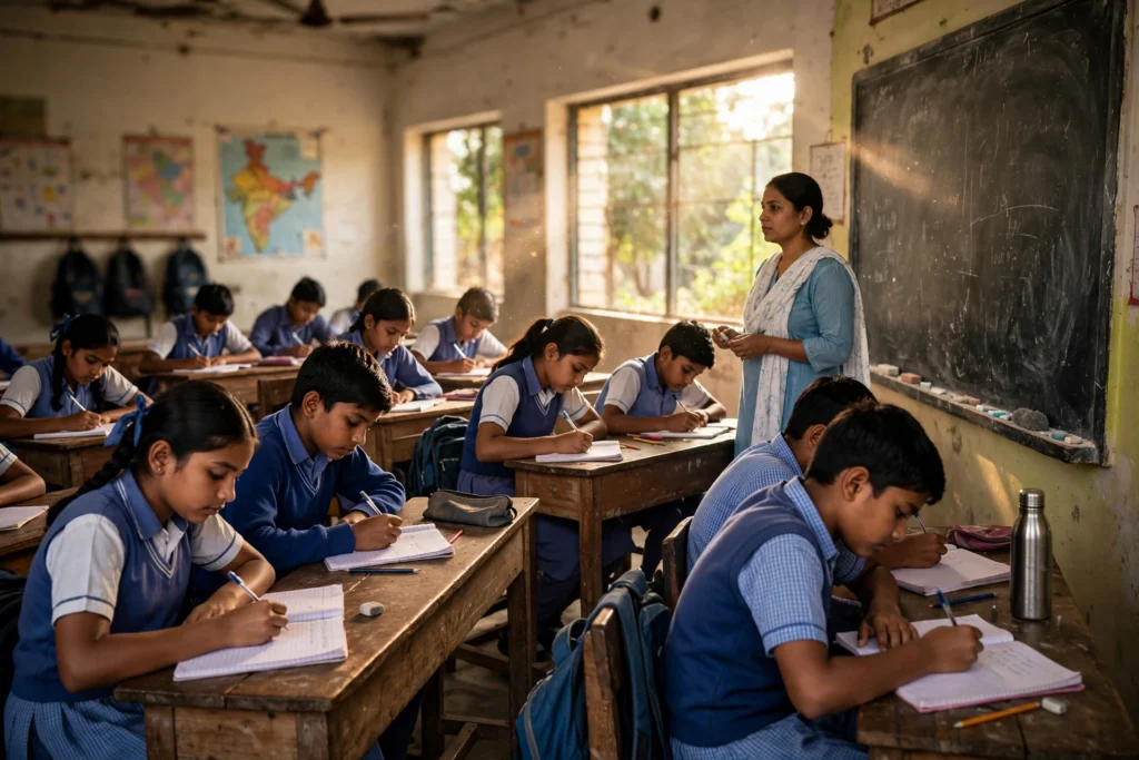 A classroom at a government school in UP (AI-generated illustrative image)