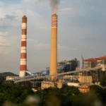 NTPC thermal power plant, AI-generated image grounded in a real Wikimedia Commons photo